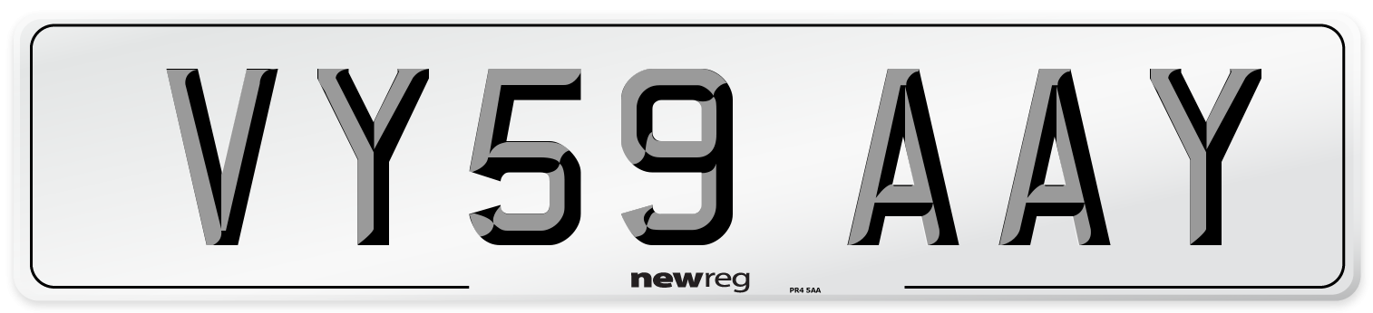 VY59 AAY Number Plate from New Reg